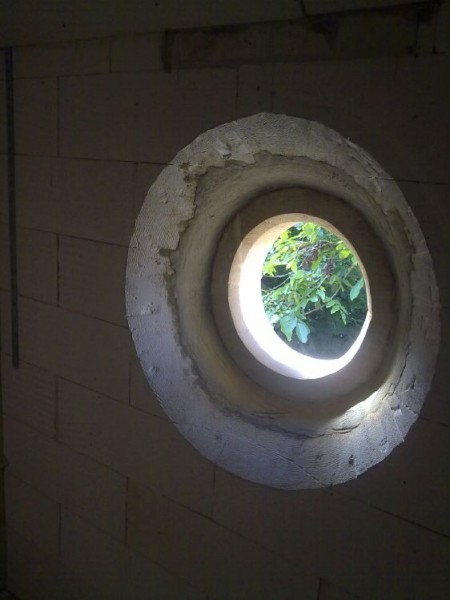 A traditional round window, before