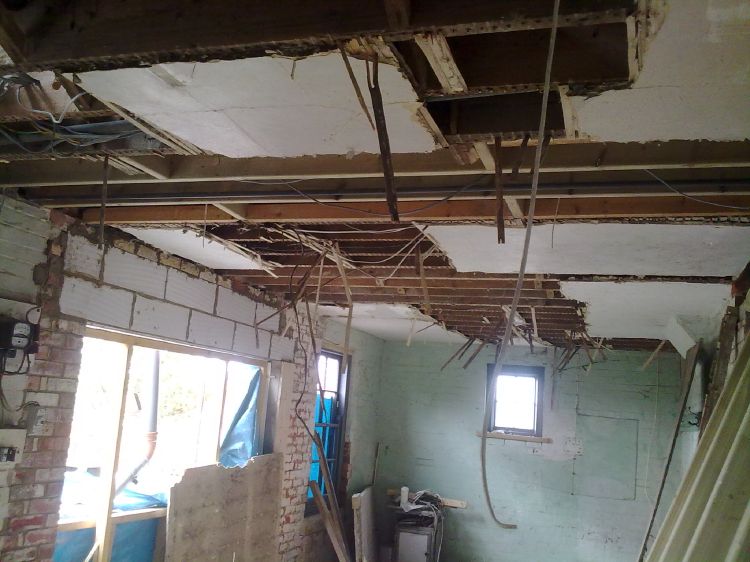 A ceiling in need of attention